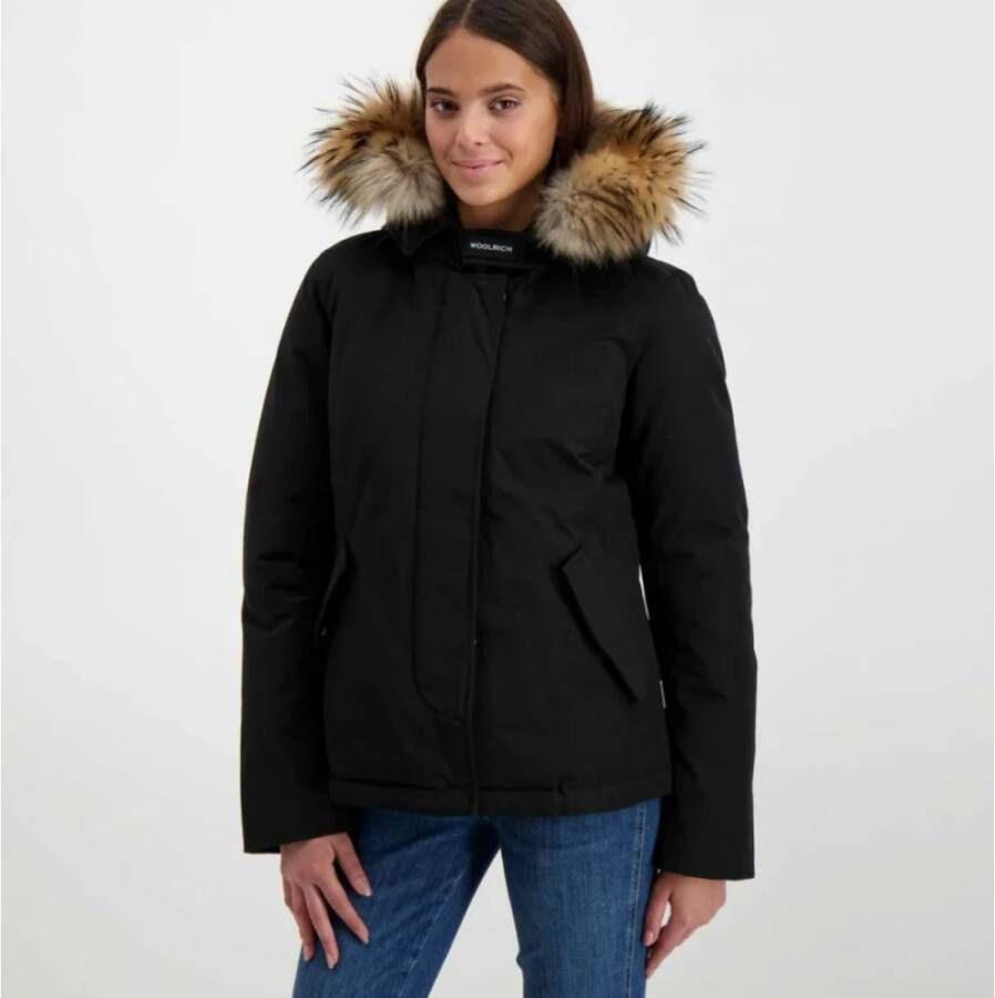Woolrich Zwarte waterafstotende jas Model: Cfwwou0548Frut0001.Blk Zwart Dames
