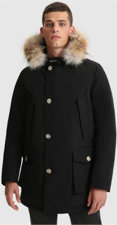 Woolrich Arctische Afneembare Bont Parka Zwart Heren