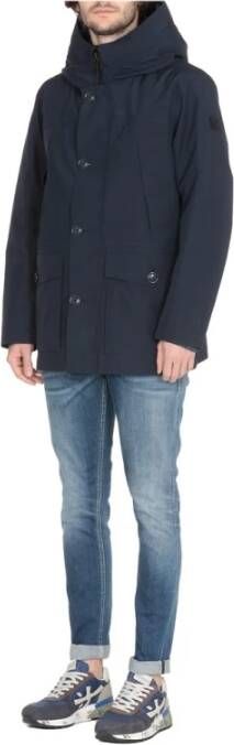 Woolrich Blauwe Storm Parka Blauw Heren