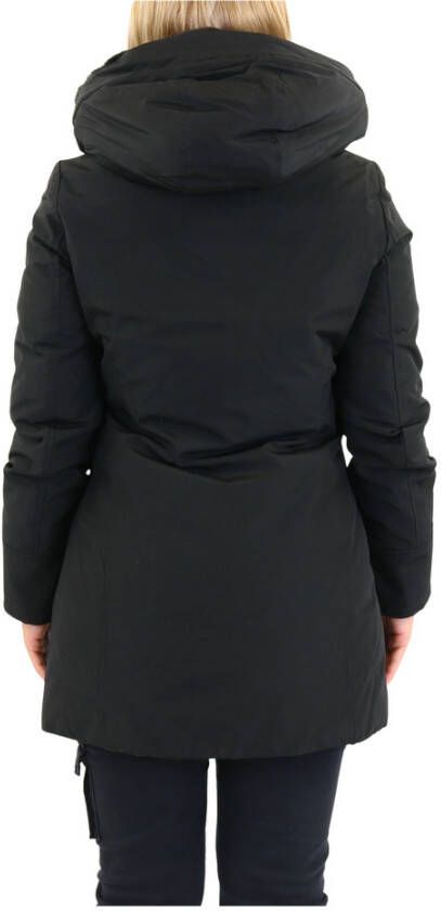 Woolrich Warme en stijlvolle zwarte winterjas Zwart Dames