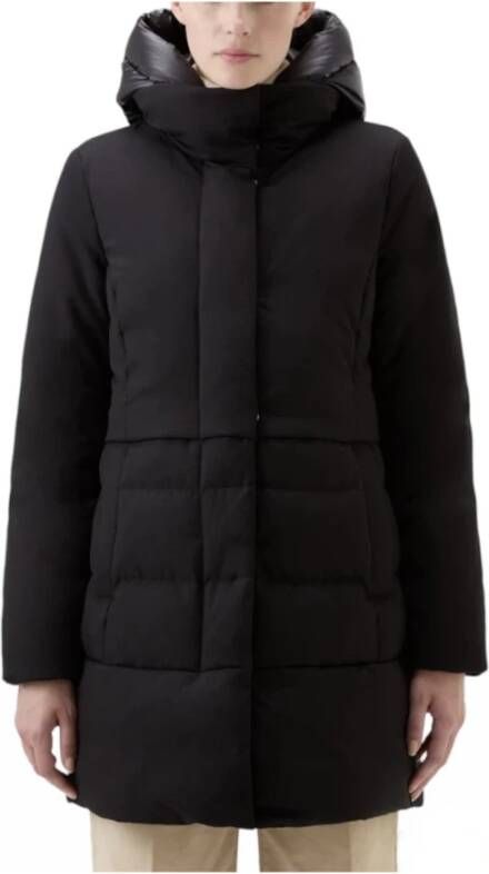 Woolrich Zwarte 2-in-1 Parka met wind- en waterbestendige stof Zwart Dames