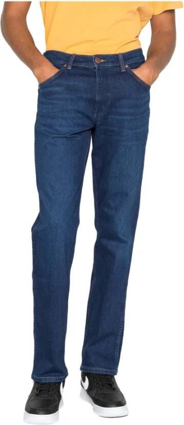 Wrangler Slim-fit jeans Blauw Heren