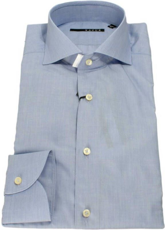 Xacus 81141003 shirt Blauw Heren