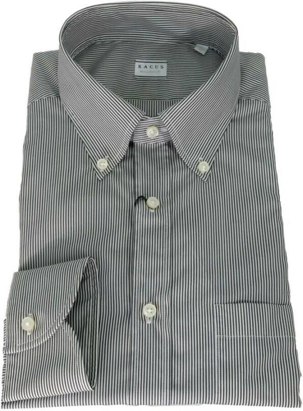 Xacus Regelmatig fit shirtmodel 31208003 Grijs Heren