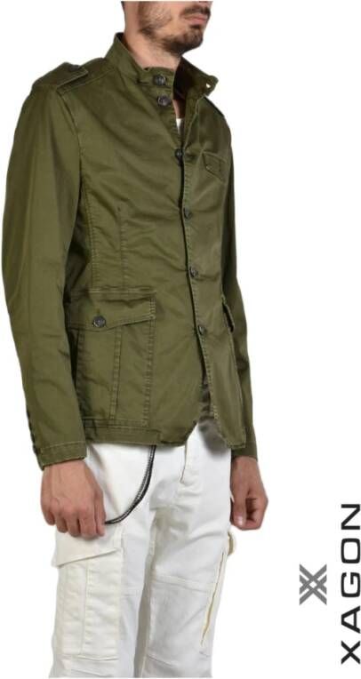 Xagon Man Light Jackets Groen Heren