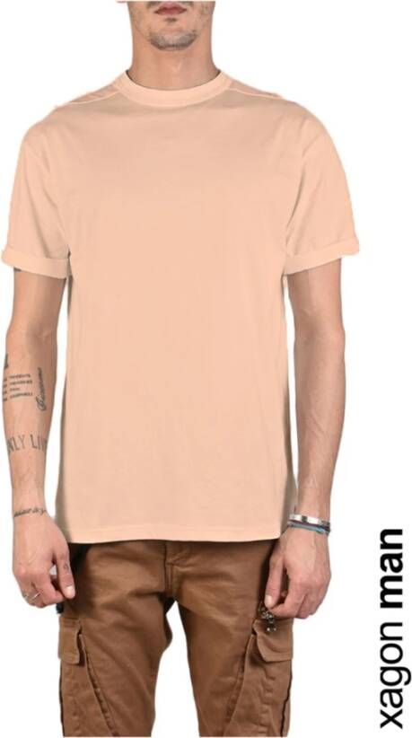 Xagon Man T-Shirts Roze Heren