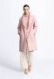 Xandres Lange wollen jas met knopen en reverskraag Blue Beige Pink Dames - Thumbnail 6