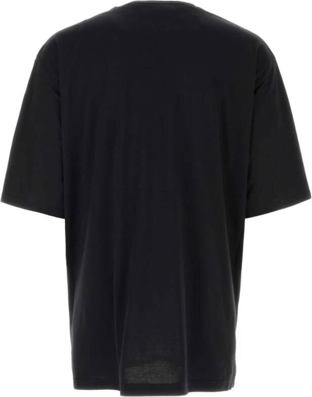 Y-3 Premium Zwart Katoenen T-Shirt Zwart Heren