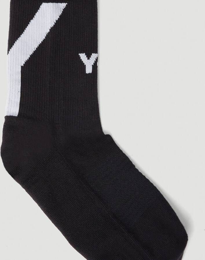 Y-3 Logo Hoge Sokken Zwart Heren