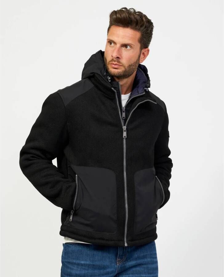 YES ZEE Coats Zwart Heren