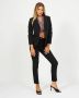 YES ZEE Klassieke Jas met Revers en Knoop Black Dames - Thumbnail 2