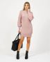 YES ZEE Roze diamantpatroon gebreide jurk Pink Dames - Thumbnail 2