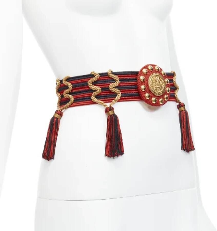 Yves Saint Laurent Vintage Pre-owned Fabric belts Red Dames