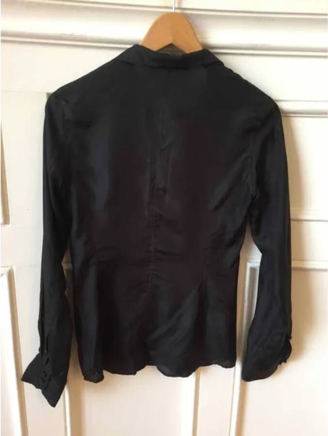 Yves Saint Laurent Vintage Pre-owned Silk tops Zwart Dames