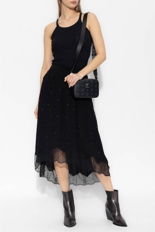 Zadig&Voltaire Midi-rok met kristallen Zwart - Foto 2