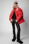 Zadig & Voltaire Rode Korte Donsjas met Capuchon en Contrastbies Red Dames - Thumbnail 3