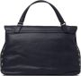 Zanellato Blauwe Leren Grote Postina Schoudertas Blauw Dames - Thumbnail 2