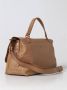 Zanellato Leren Dames Schoudertas met Stoffen Details Brown Dames - Thumbnail 2