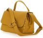 Zanellato Leren Schoudertas met Stoffen Details Yellow Dames - Thumbnail 2