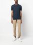 Zanone Navy Blue Cotton Crew Neck T-Shirt Blue Heren - Thumbnail 2