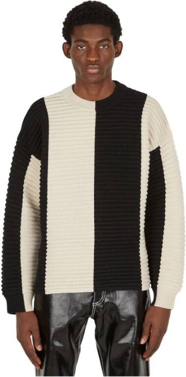 Eytys Ronde hals gekweek Beige Heren