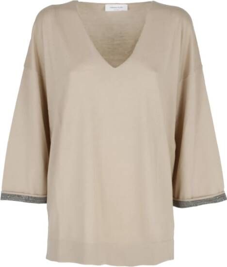 Fabiana Filippi Sweater met korte mouwen Beige Dames