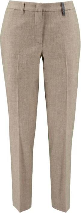 Fabiana Filippi broek Pad222W386D449_Vr2 Beige Dames