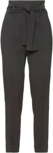 Fabiana Filippi Broek viscosecrepep met hoge lichaamshoogte Zwart Dames