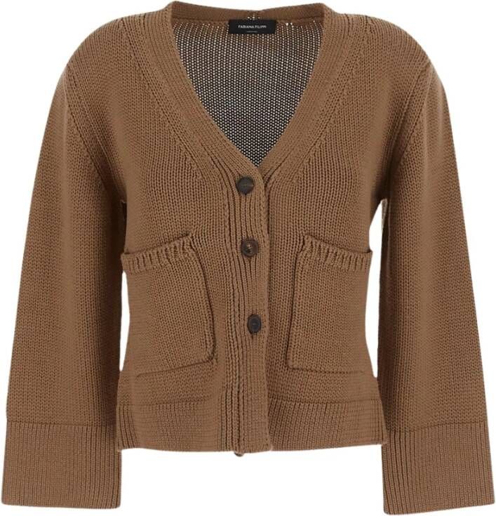 Fabiana Filippi Cardigans Bruin Dames