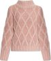 Fabiana Filippi Elegante Diamond Stitch Coltrui Pink Dames - Thumbnail 2