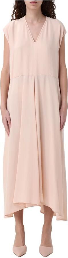 Fabiana Filippi Elegante Zwarte Jurk met Kantdetail Pink Dames - Foto 4