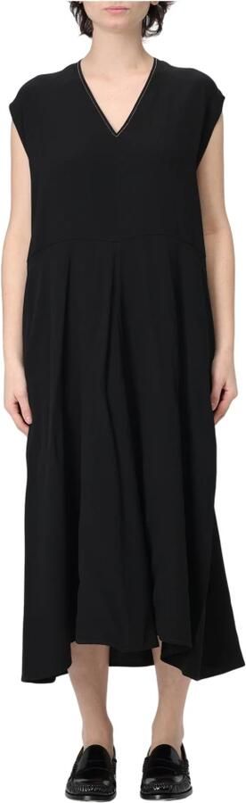 Fabiana Filippi Elegante Zwarte Jurk voor Vrouwen Black Dames - Foto 4