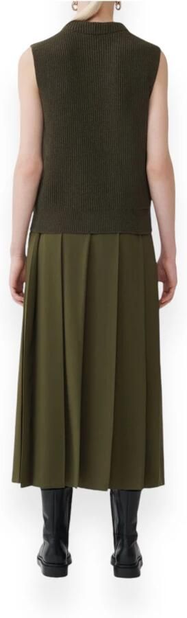 Fabiana Filippi Mouwloze Gebreide Top Green Dames - Foto 3