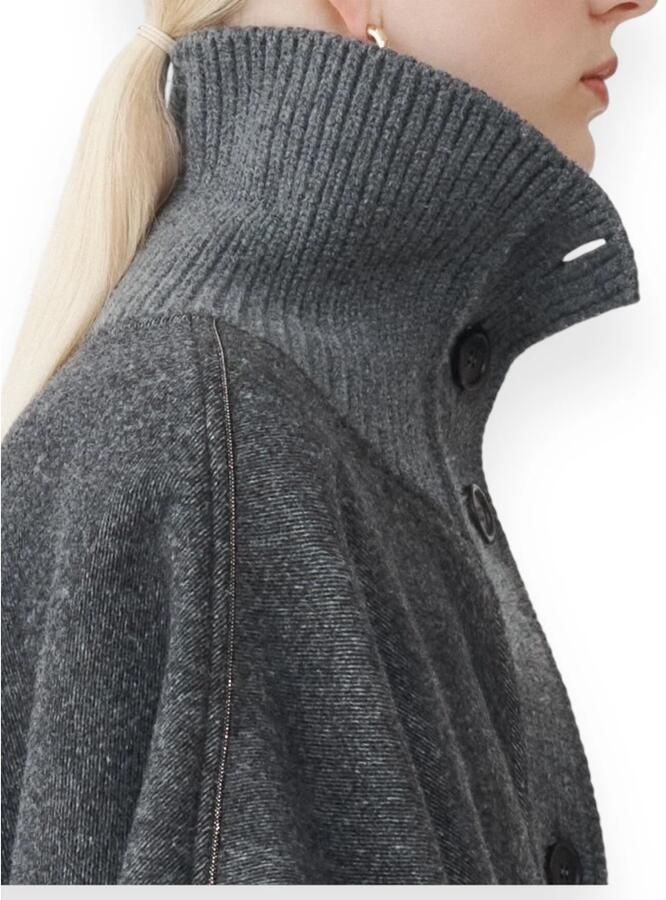 Fabiana Filippi Antraciet Jacks voor Stijlvolle Outfits Gray Dames