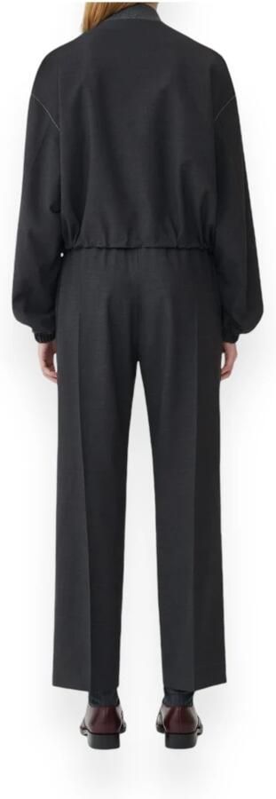 Fabiana Filippi Zwarte wollen jas met kralendetails Black Dames - Foto 3