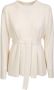 Fabiana Filippi Geribbelde pullover met open rug White Dames - Thumbnail 1