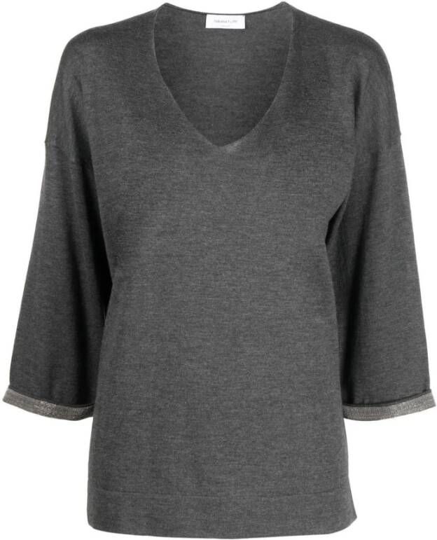 Fabiana Filippi Oversized tops Grijs Dames