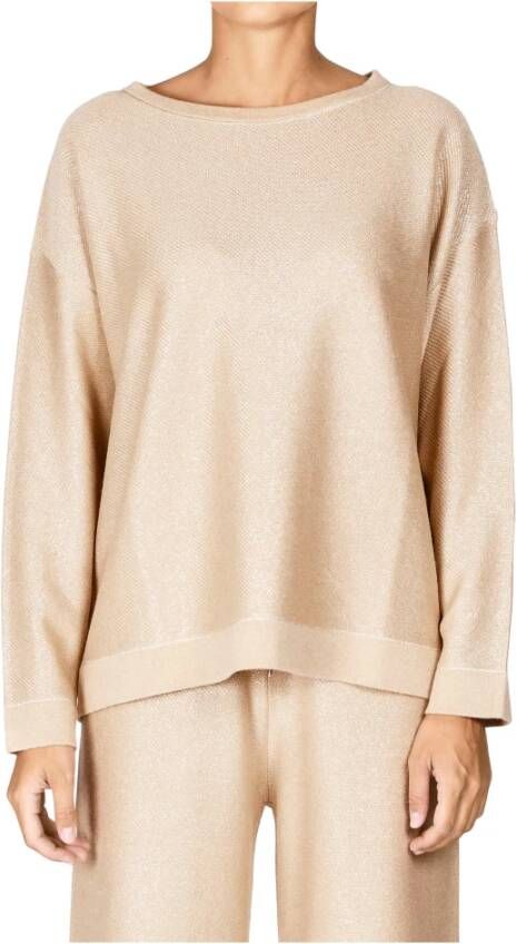 Fabiana Filippi Trui met ronde hals Beige Dames