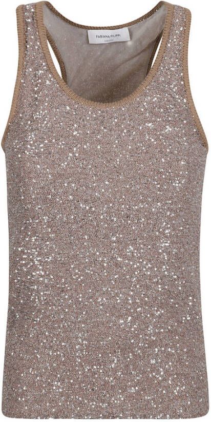 Fabiana Filippi Sleeveless Tops Bruin Dames