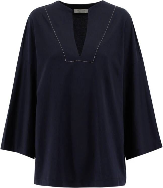 Fabiana Filippi T-Shirts Blauw Dames