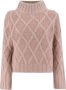Fabiana Filippi Elegante Diamond Stitch Coltrui Pink Dames - Thumbnail 1