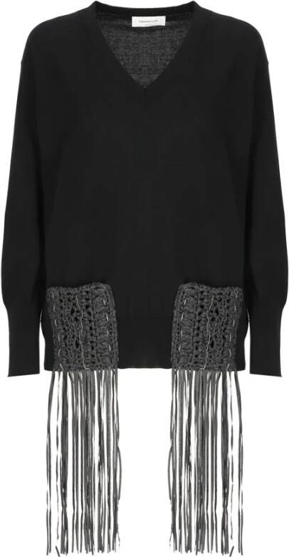 Fabiana Filippi V-neck Knitwear Zwart Dames