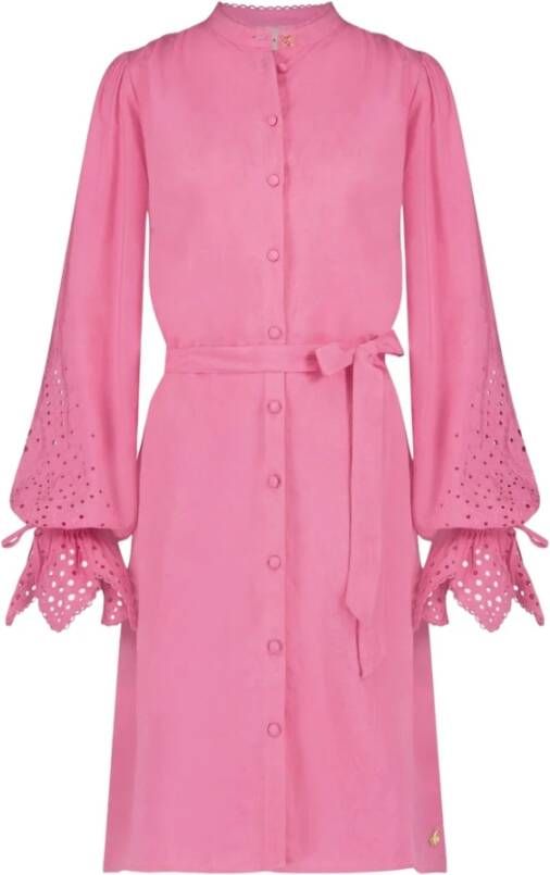 Fabienne Chapot Frisse Roze Jurk met Riem en Gedetailleerde Mouw Pink Dames - Foto 7