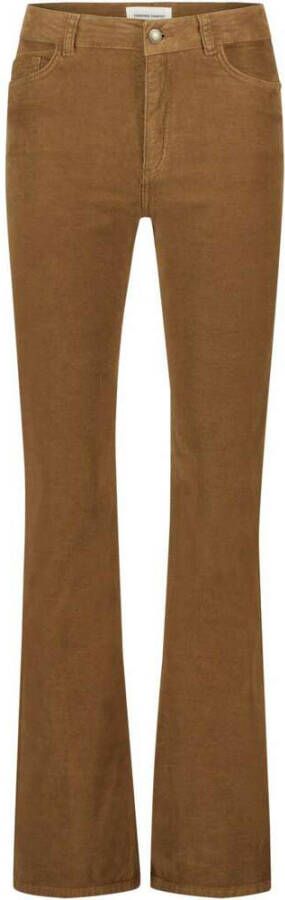 Fabienne Chapot Eva corduroy flare trousers camel brown Bruin Dames