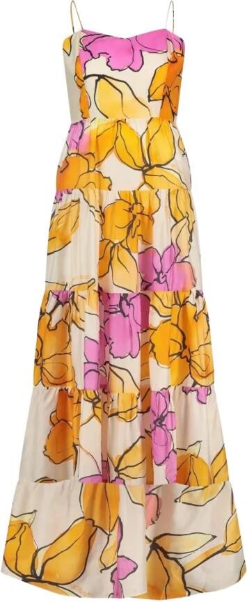 Fabienne Chapot Alice Maxi Jurk Mimosa Cassis Print Multicolor Dames - Foto 4