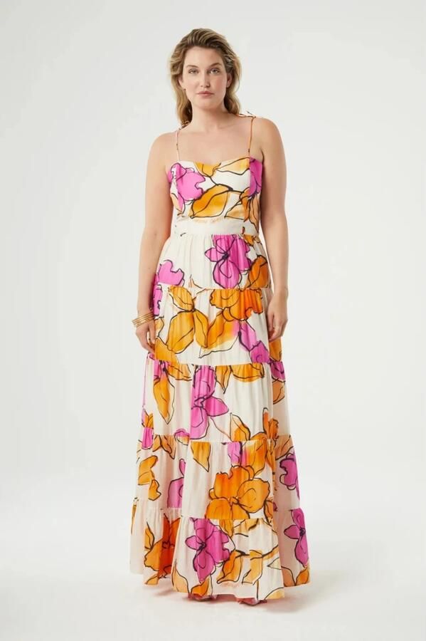 Fabienne Chapot Alice Maxi Jurk Mimosa Cassis Print Multicolor Dames - Foto 2