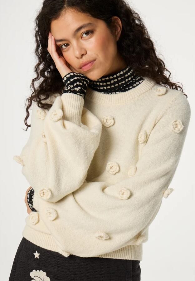 FABIENNE CHAPOT Dames Truien & Vesten Josefin Pullover Ecru - Foto 4