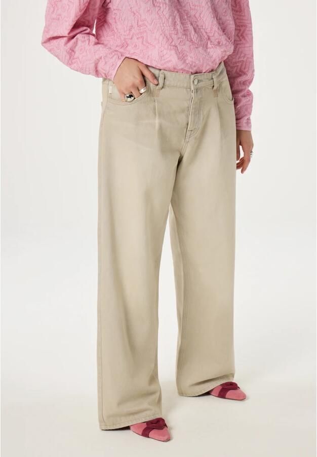 Fabienne Chapot Beige Wide Leg Jeans voor Vrouwen Beige Dames - Foto 3