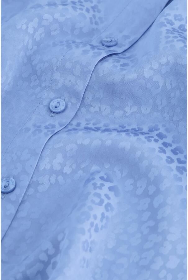 Fabienne Chapot Blauwe Jacquard Blouse met Ballonmouwen Blue Dames - Foto 3