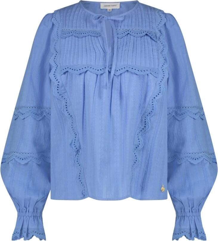 Fabienne Chapot Blauwe Lucia Top met geborduurde details Blue Dames - Foto 2